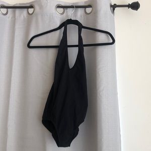 Black Backless Bodysuit